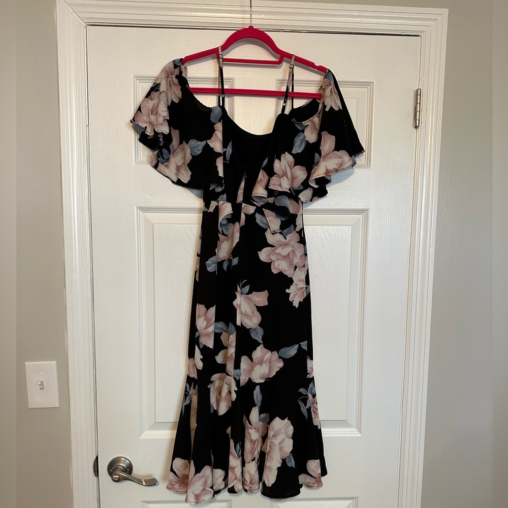 Lulu's Black Fit and Flare Dress